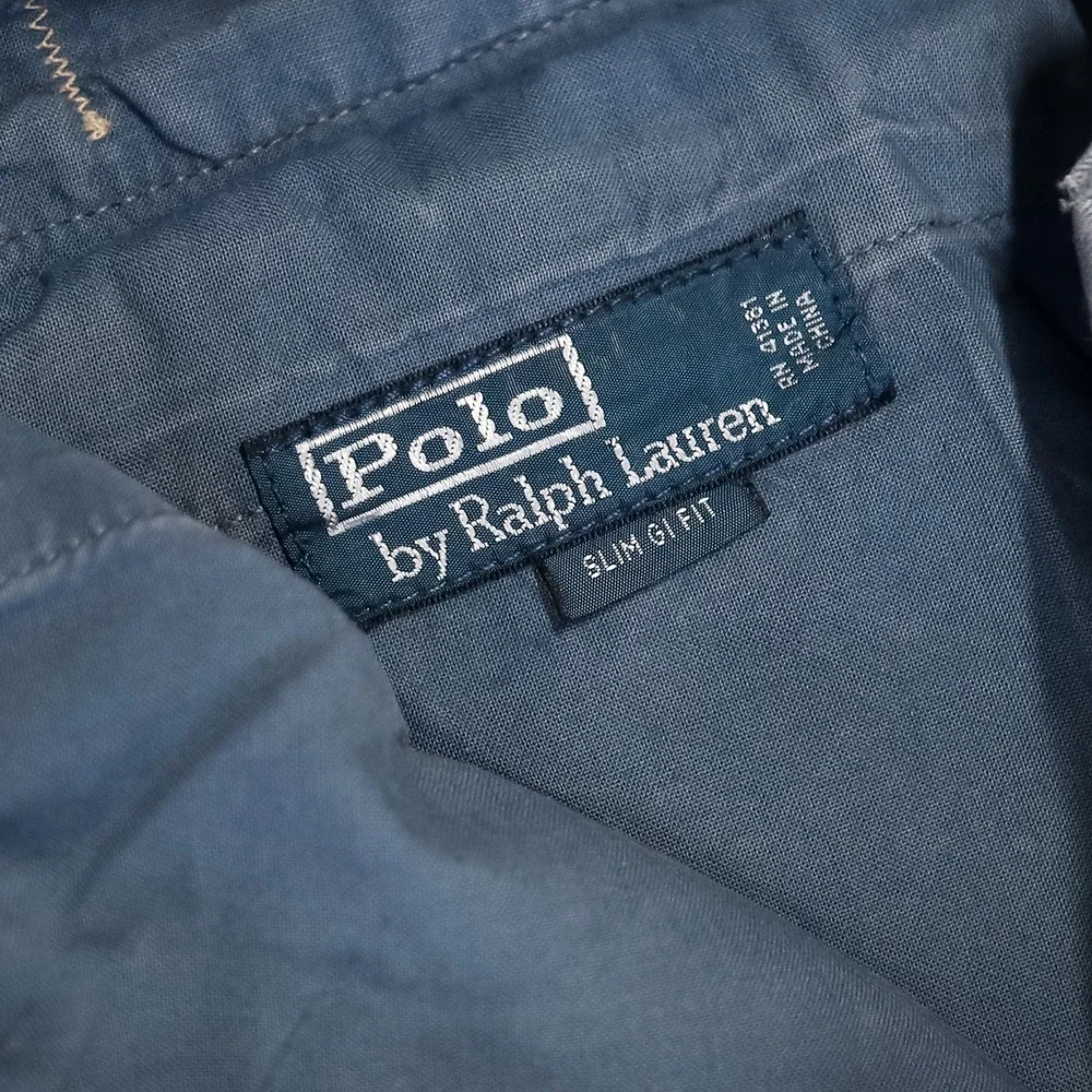 Polo Ralph Lauren‎ Slim GI Fit Pants Garment Dyed Mens 32x30 Blue Chino Military
